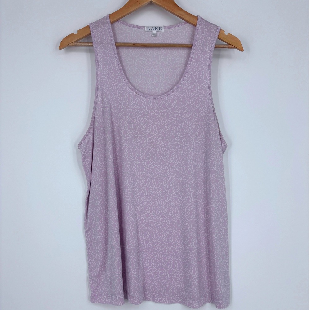 LAKE Pajama Tank Top Womens Large Purple Modal Spandex Sleeveless Loungewear